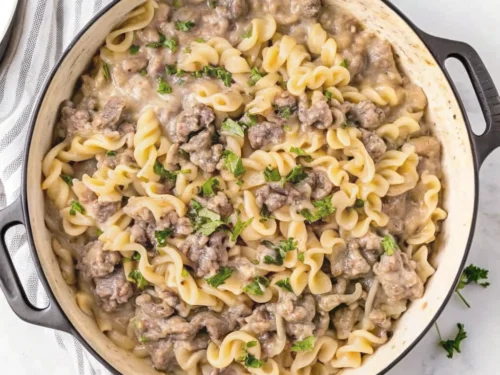 One-Pot Ground Beef Stroganof