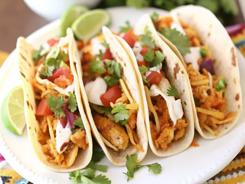 Easiest 3-Ingredient Crockpot Chicken Tacos