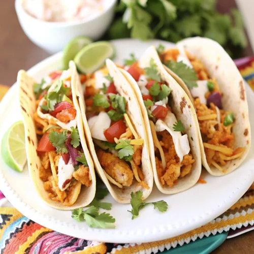 Easiest 3-Ingredient Crockpot Chicken Tacos