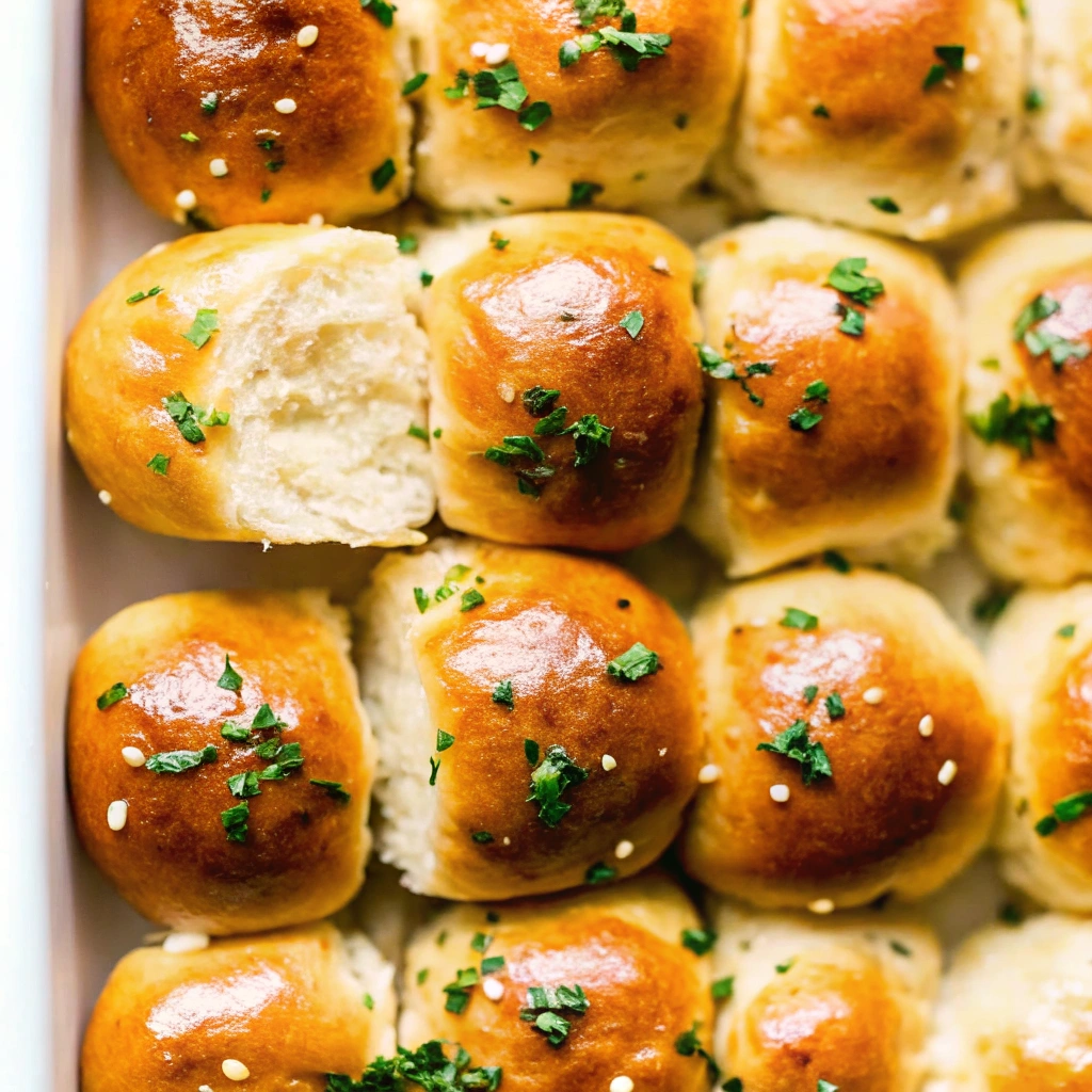 The Fluffiest Garlic Butter Bread Rolls