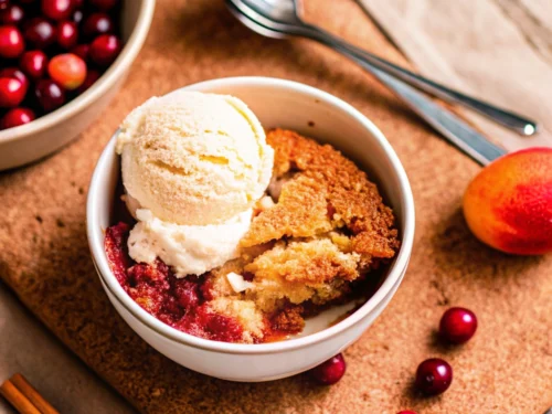 Cornmeal Orange Cranberry Cobbler