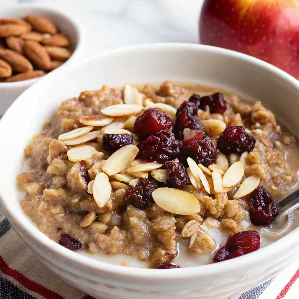 Apple Cinnamon Crockpot Oatmeal