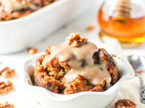 The COZY Maple Walnut Bread Pudding