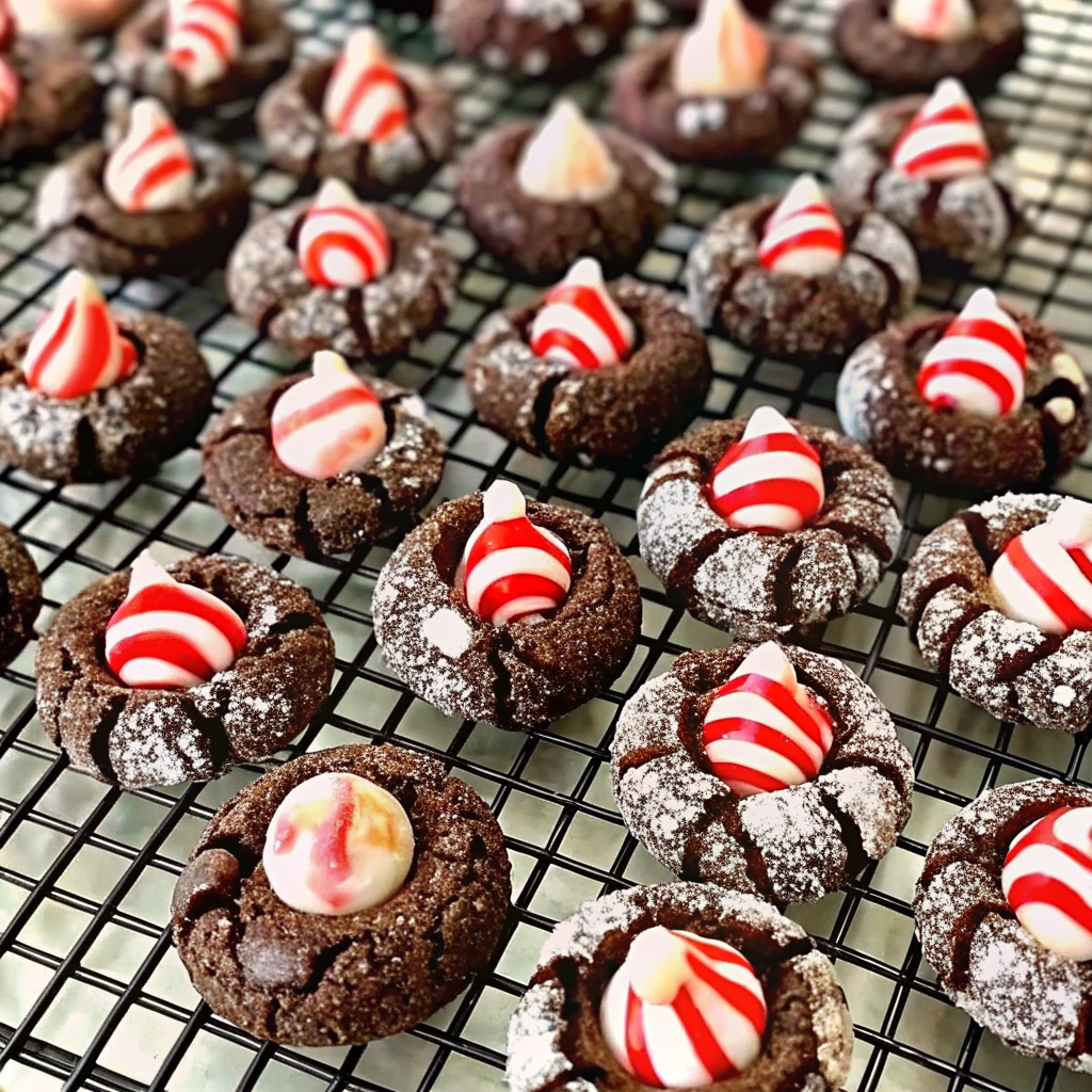 Chocolate Candy Cane Blossoms