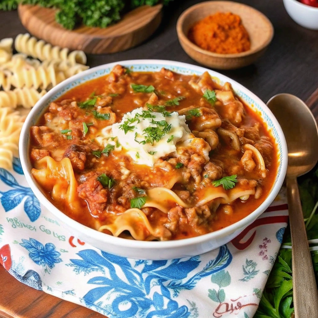 Crockpot Lasagna Soup