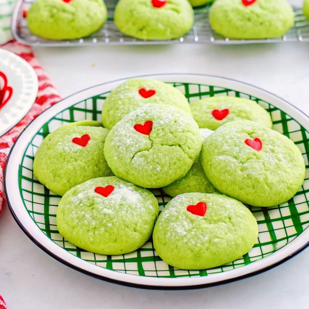 Grinch Cake Mix Cookies
