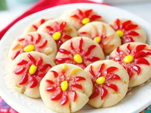 FESTIVE Poinsettia Cookies