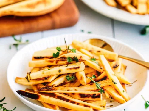 Honey Mustard Roasted Parsnips
