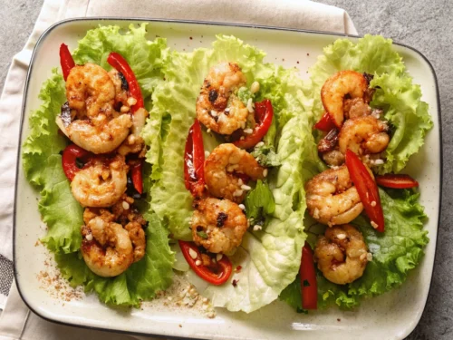 Thai Shrimp Lettuce Wraps
