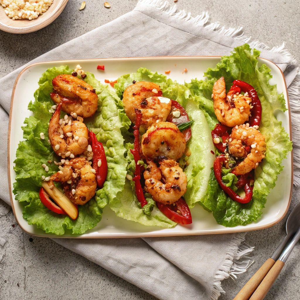 Thai Shrimp Lettuce Wraps