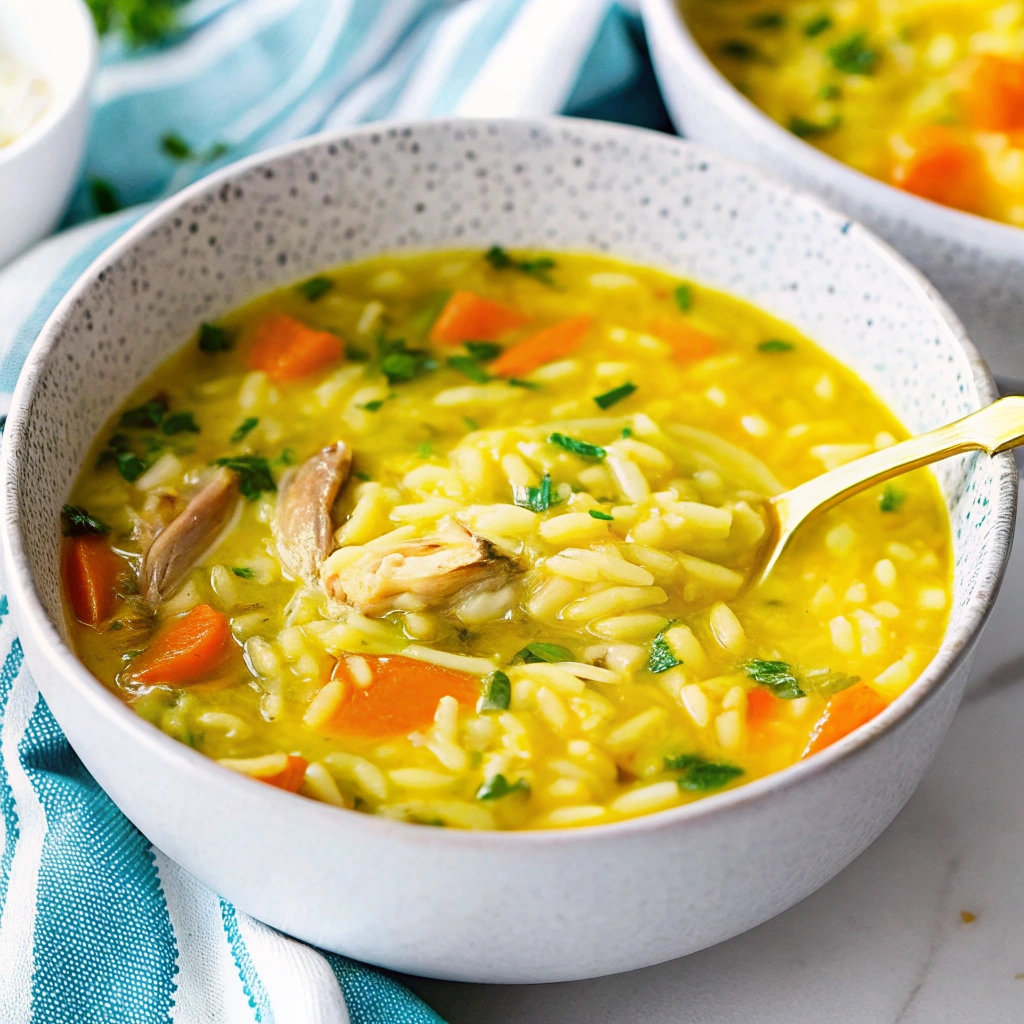 Lemon Chicken Orzo Soup