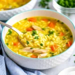 Lemon Chicken Orzo Soup