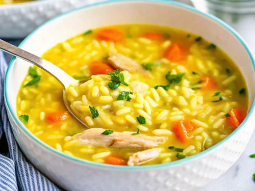 Lemon Chicken Orzo Soup