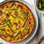 Hashbrown Crusted Asparagus Quiche