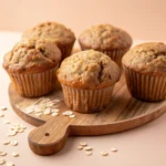 Fluffy Banana Oatmeal Muffins