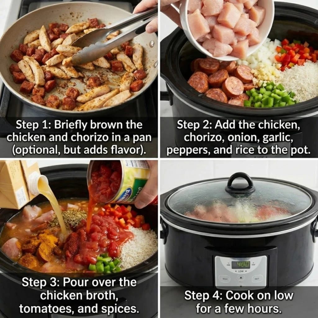 Slow Cooker Paella Step by step