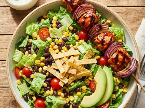 BBQ Chicken Skewer Salad