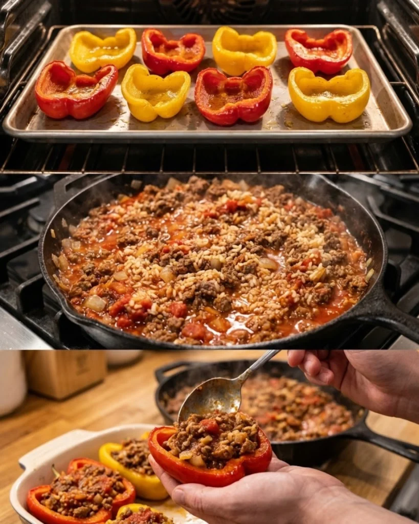 Stuffed Bell Peppers steps