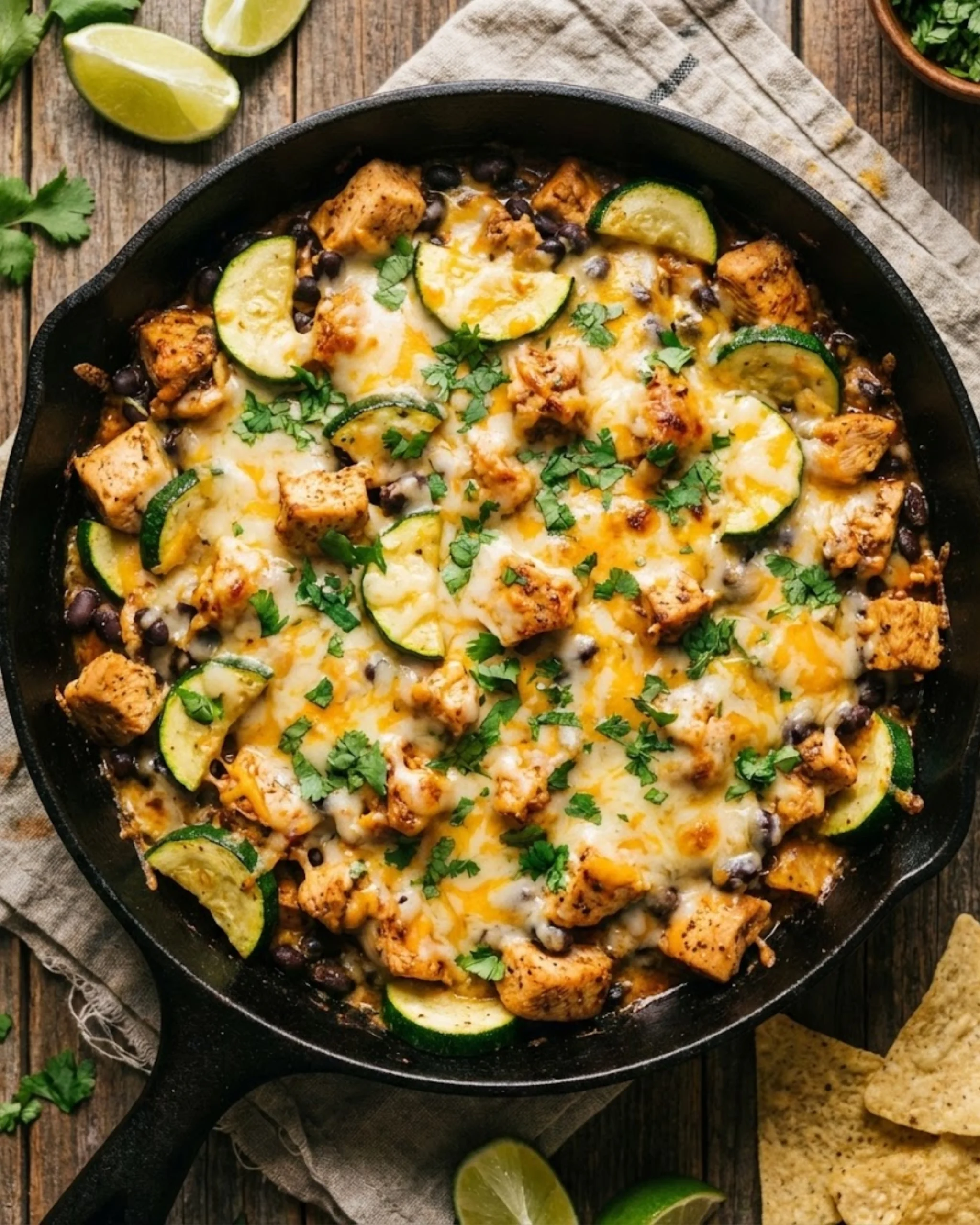 Tex Mex Chicken and Zucchini Skillet