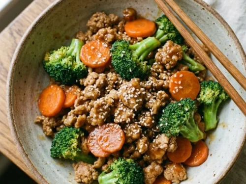 Ground Turkey Teriyaki Stir Fry
