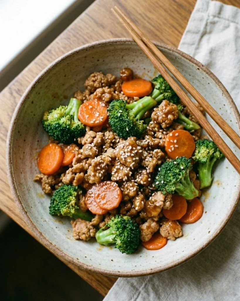Ground Turkey Teriyaki Stir Fry