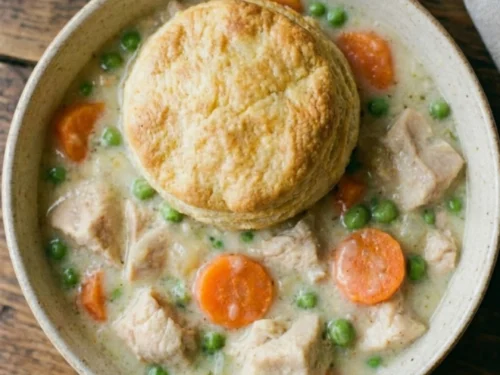 Crockpot Chicken Pot Pie with Biscuits