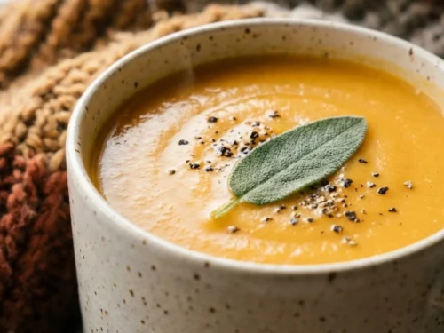 Roasted Butternut Squash and Carrot Soup