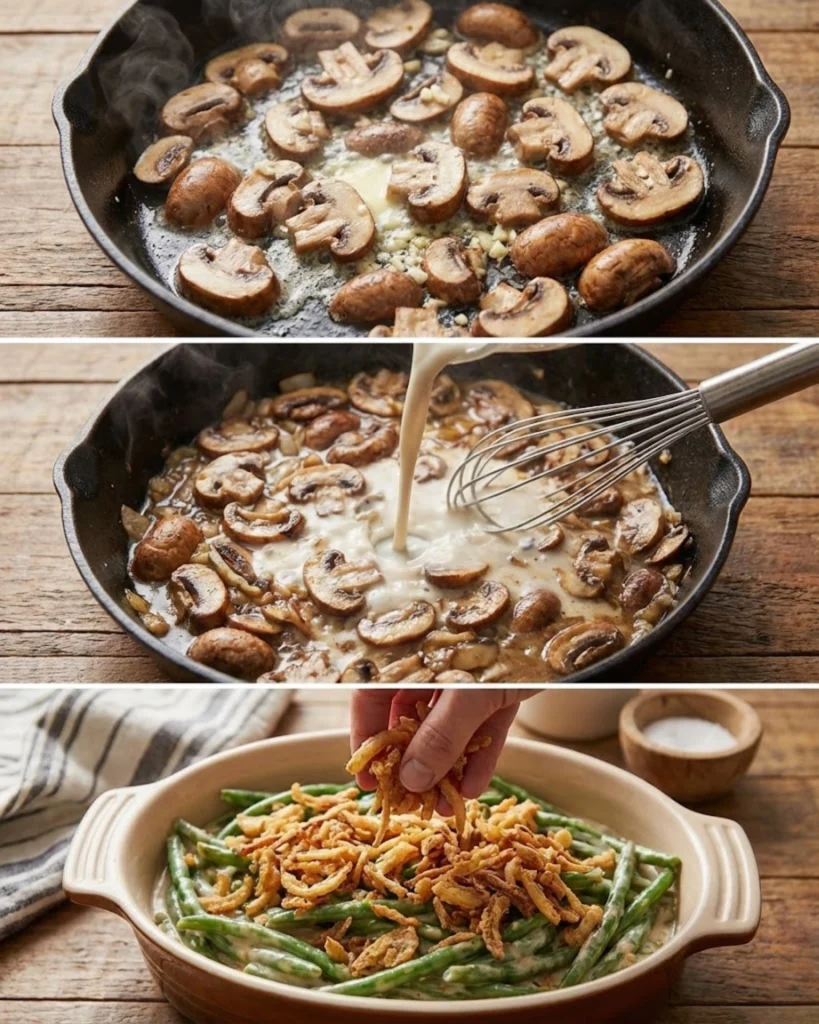 Vegan Green Bean Casserole steps