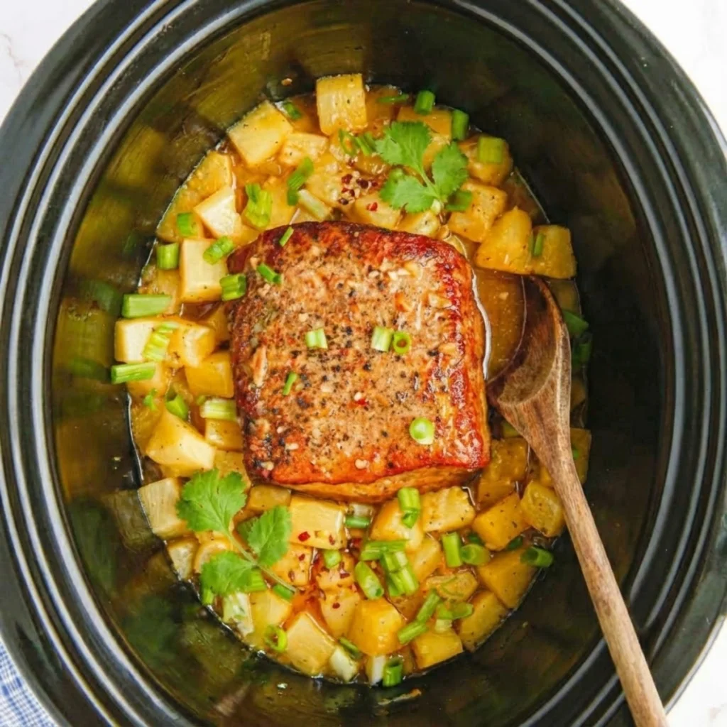 Slow Cooker Pineapple Pork Loin