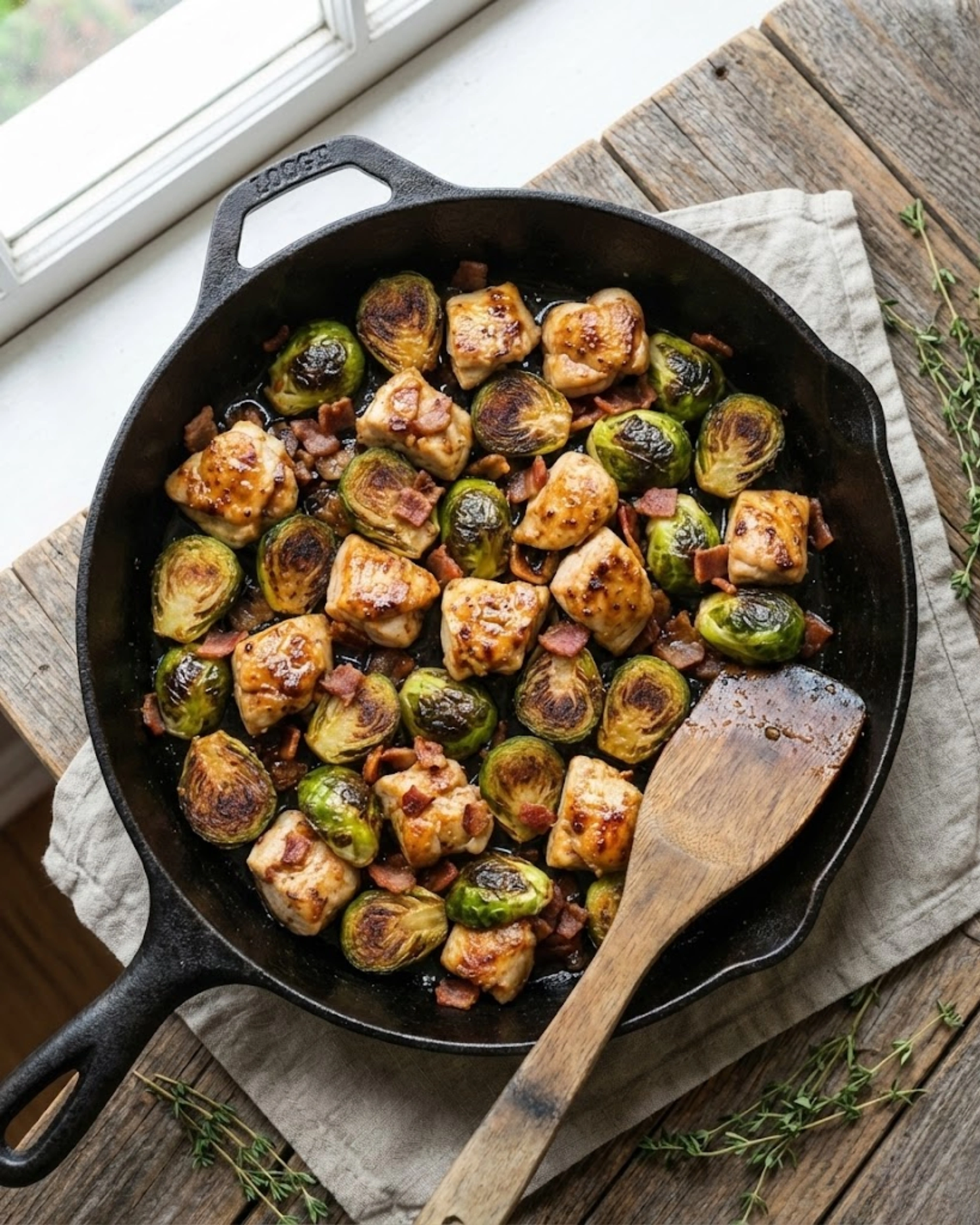 Chicken & Brussels Sprouts Skillet