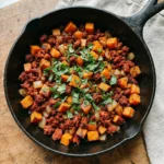 Chorizo & Sweet Potato Skillet Hash