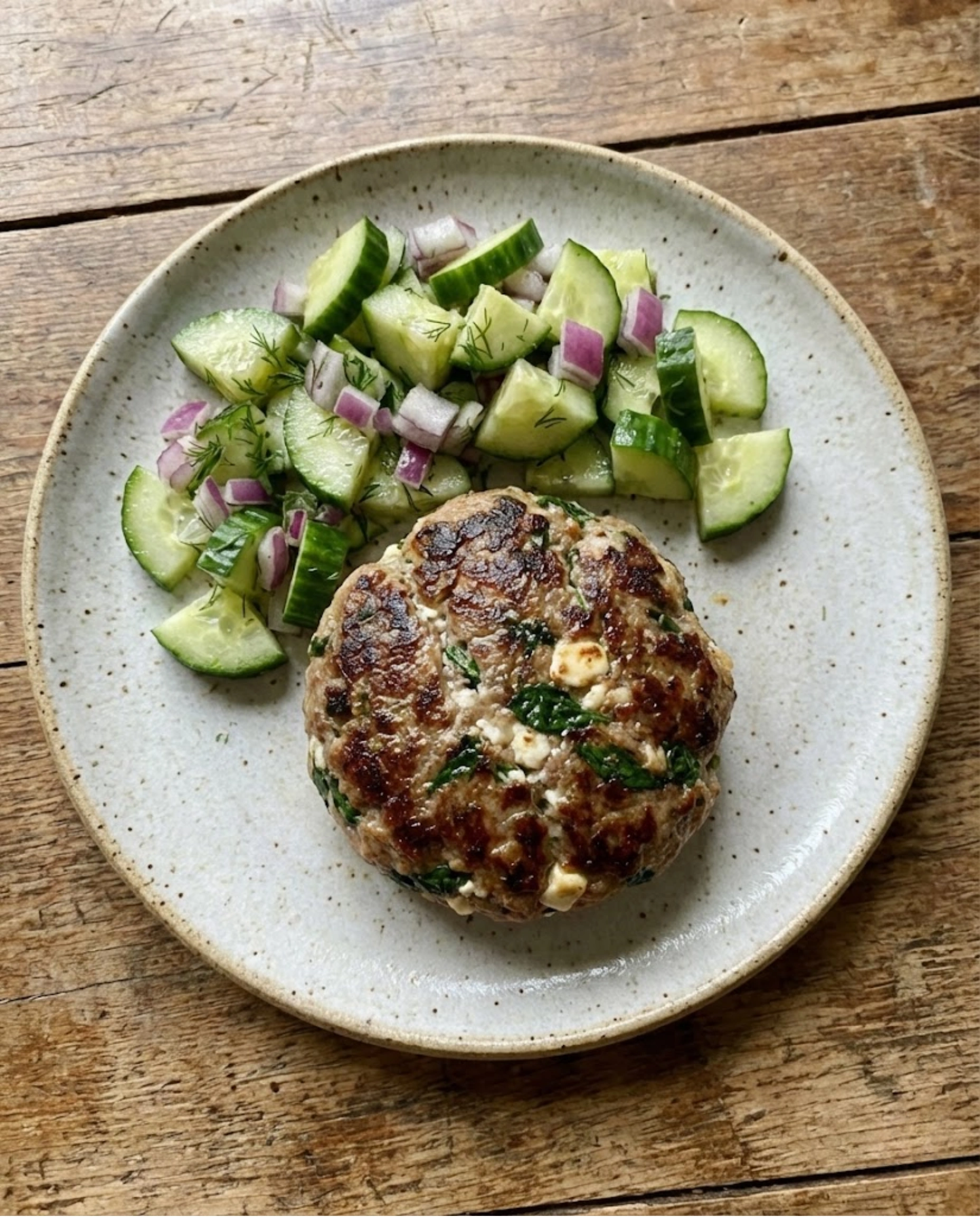 Keto Spinach Feta Turkey Burgers