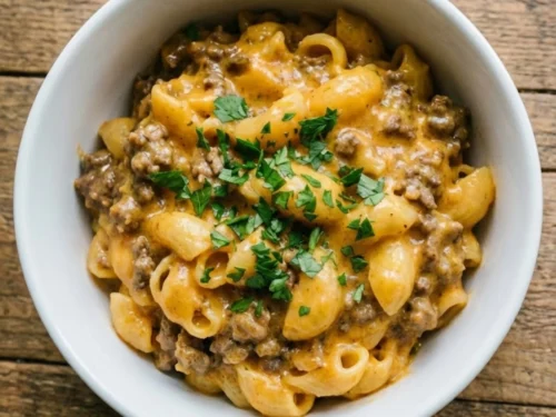 Minced Beef Mac and Cheese