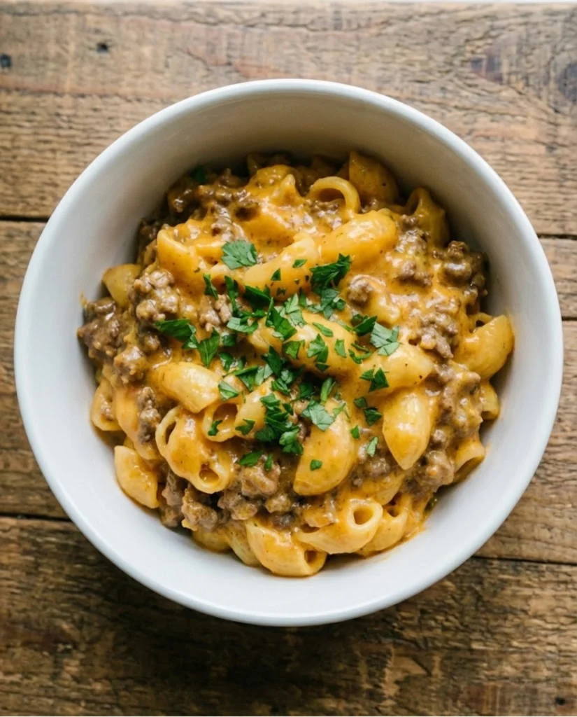 Minced Beef Mac and Cheese