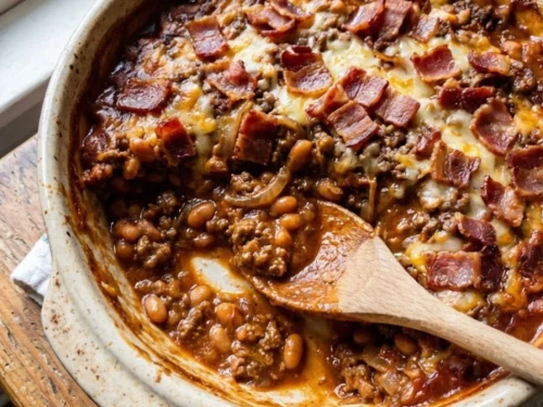 Ground Beef & Baked Bean Casserole
