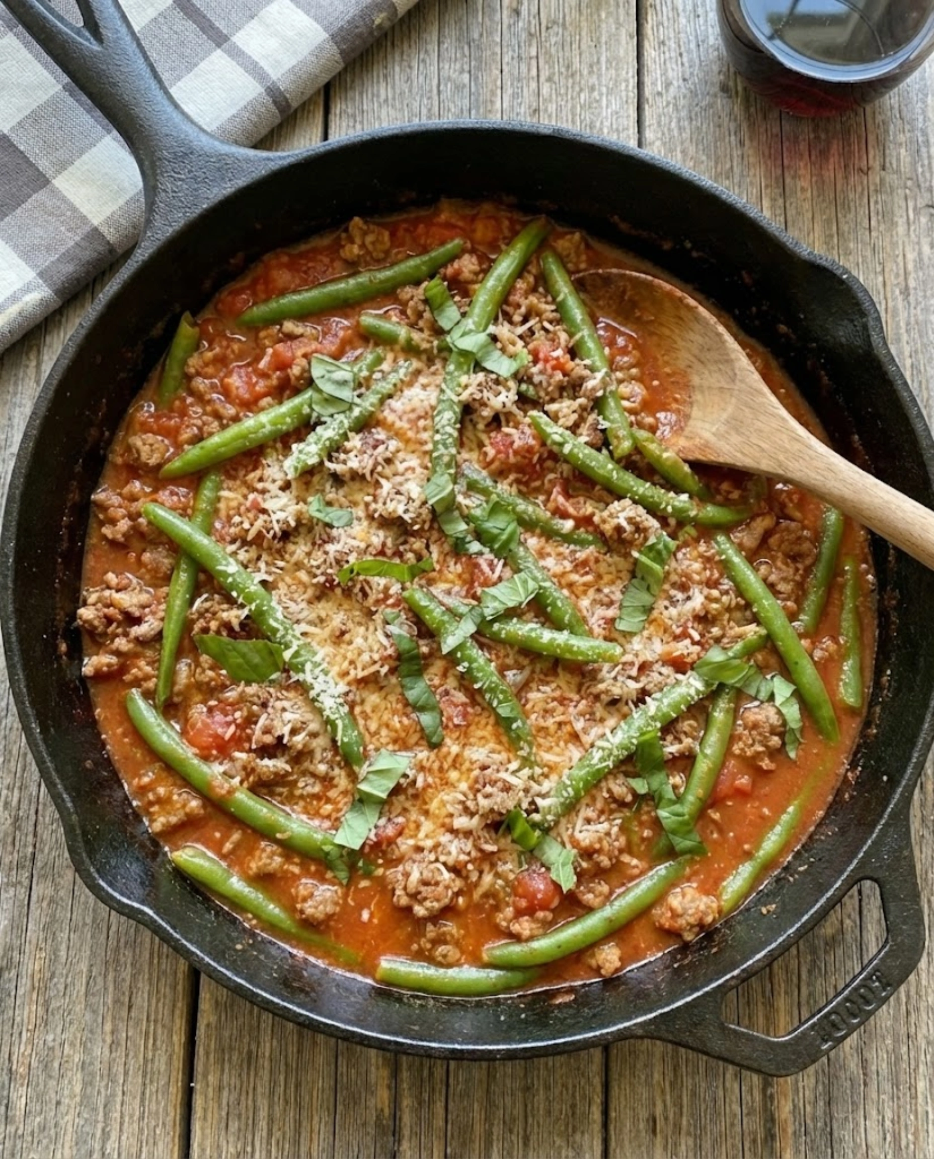 Italian Ground Beef and Green Beans