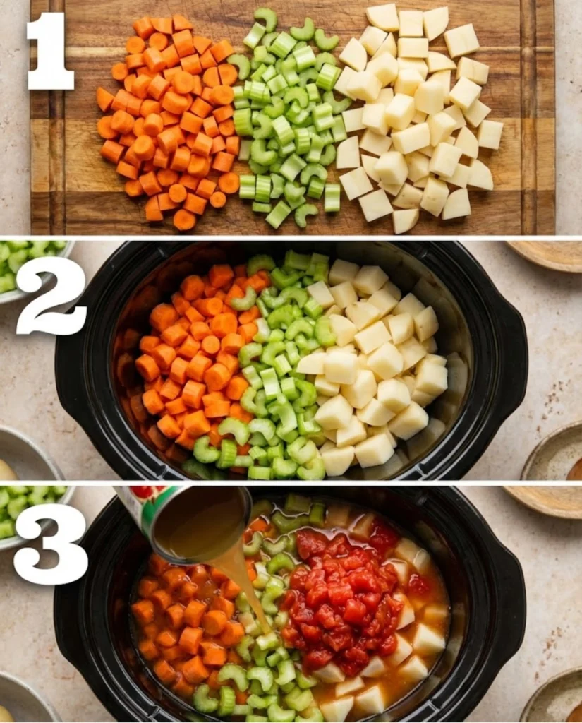 Crock Pot Vegetable Soup steps