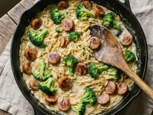 Chicken Sausage and Broccoli Orzo