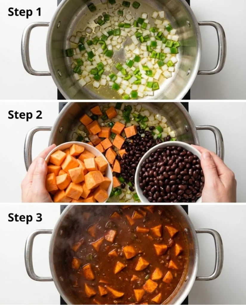 Vegetarian Chili with Sweet Potato steps
