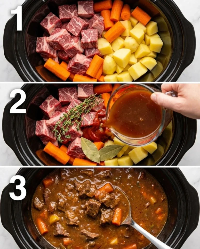 Slow Cooker Beef Stew steps