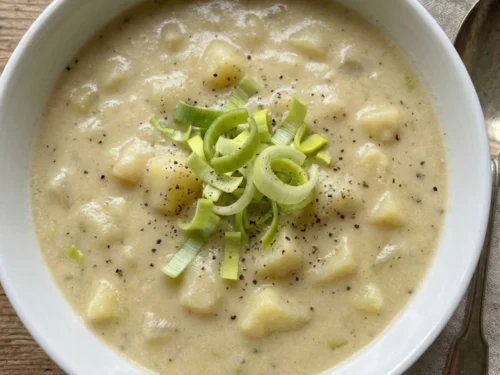 Creamy Boursin, Tater & Leek Soup