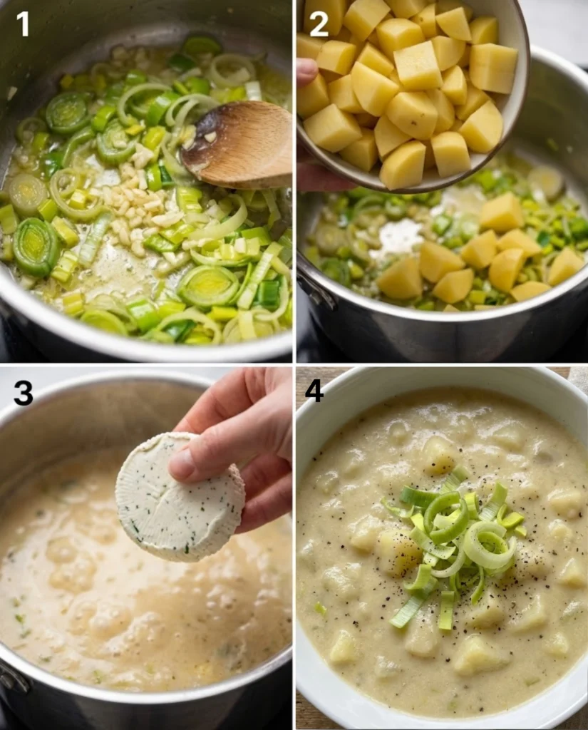 Creamy Boursin, Tater & Leek Soup steps