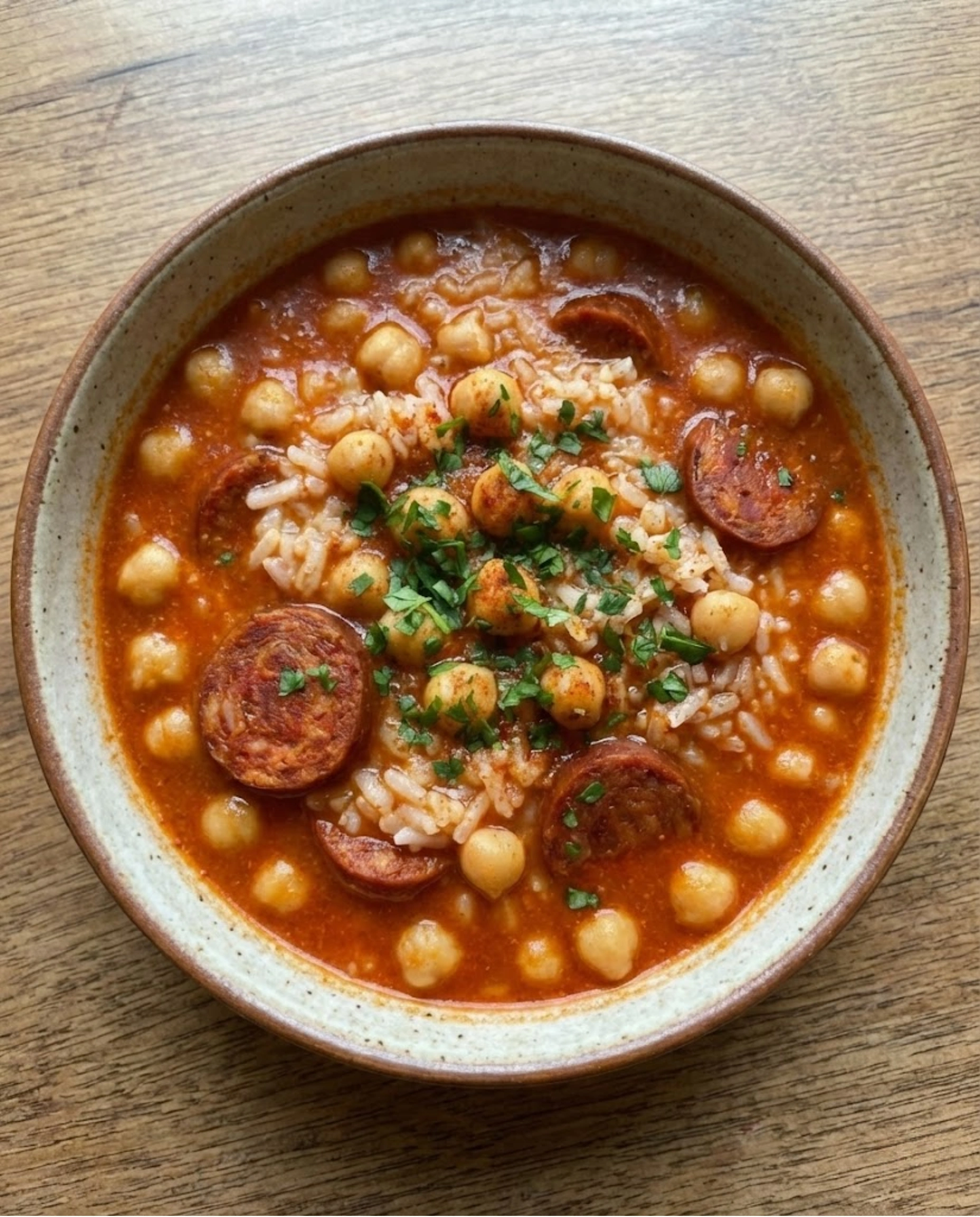 Spanish Chickpea and Rice Soup
