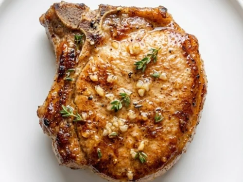 Garlic Butter Pan Seared Pork Chops