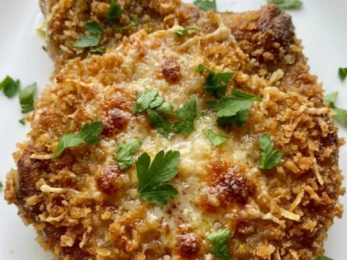 Crispy Baked Parmesan Pork Chops