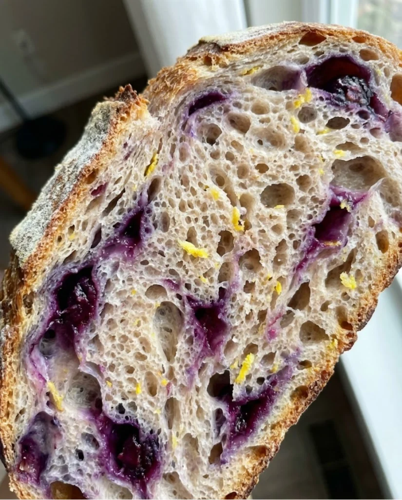 Lemon Blueberry Sourdough Bread