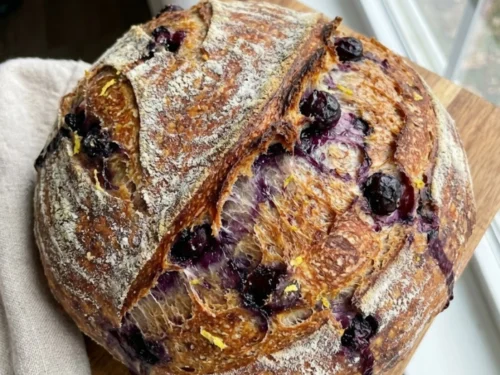 Lemon Blueberry Sourdough Bread