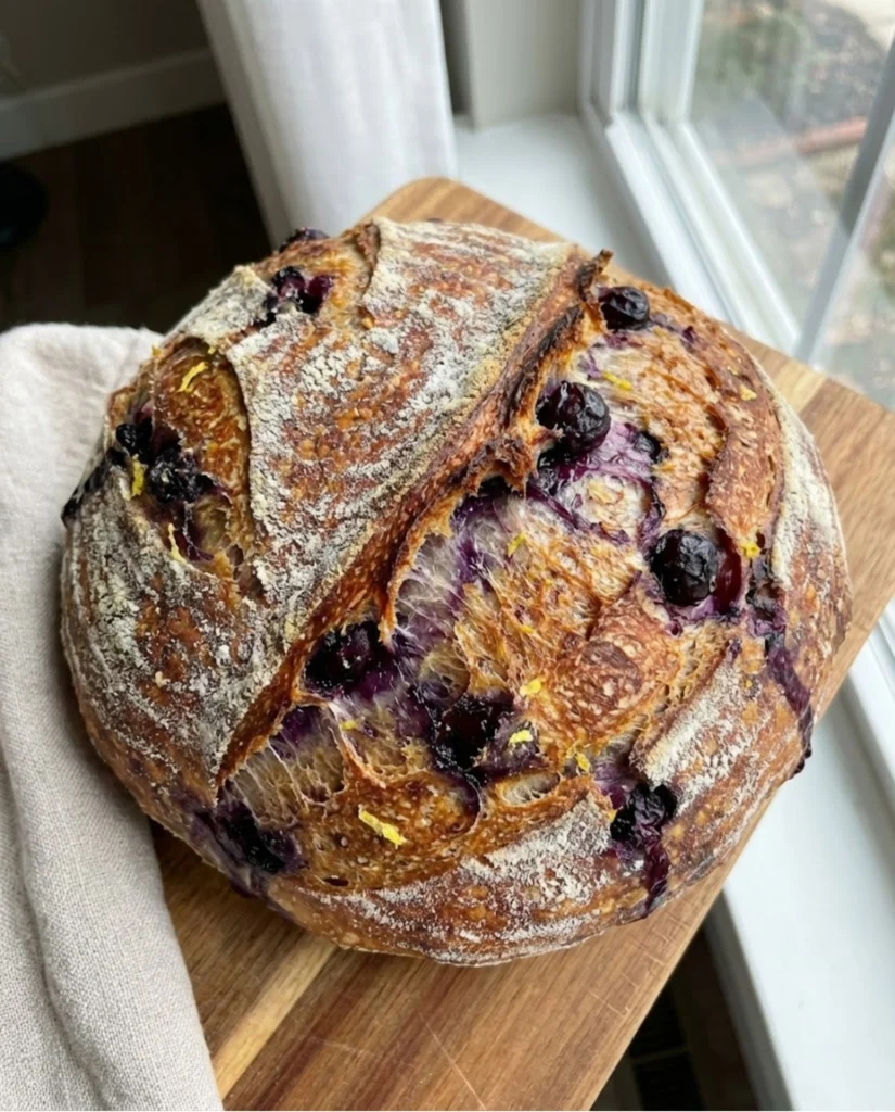 Lemon Blueberry Sourdough Bread