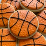 Decorated Basketball Cookies