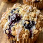 Sourdough Blueberry Lemon Muffins